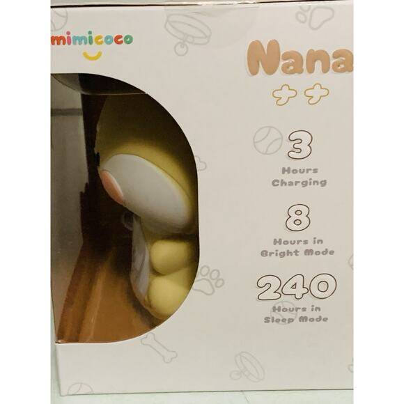 Mimicoco Nana Rechargeable Mood Light Alarm Clock - Pat to Dim - Warm Light NIB - Picture 4 of 5